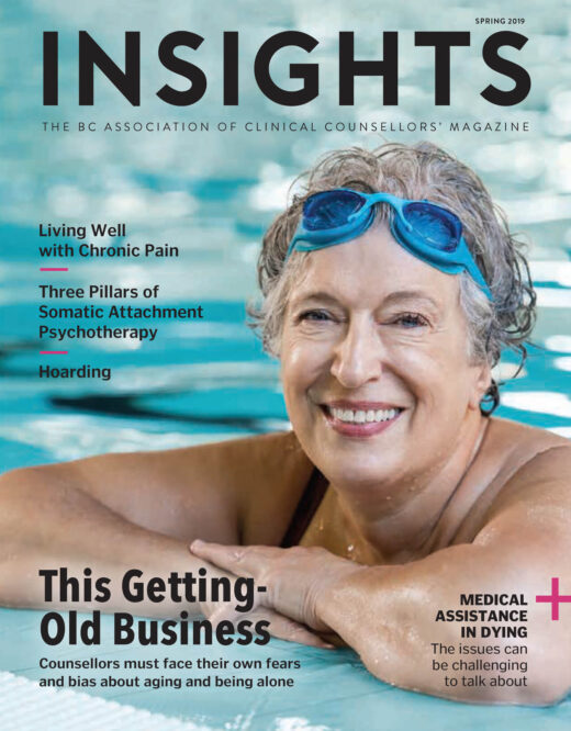 Cover of Insights Magazine - woman posing in swimming pool with goggles on
