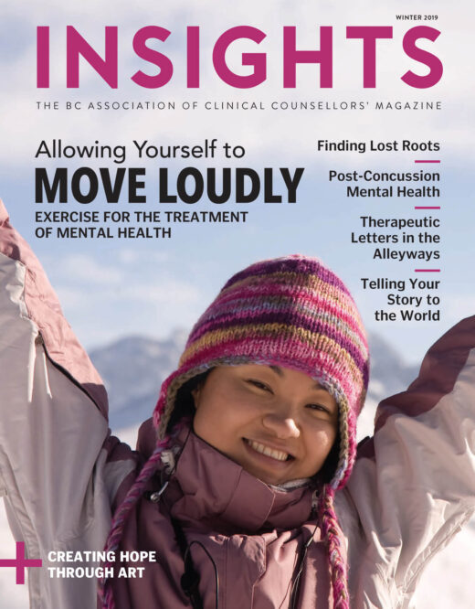 Cover of Insights Magazine - woman in snow with arms up in the air