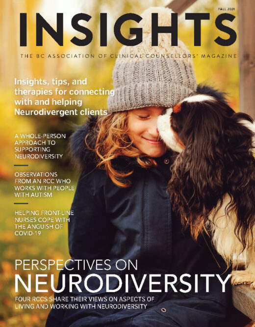 Cover of Insights Magazine - woman hugging dog